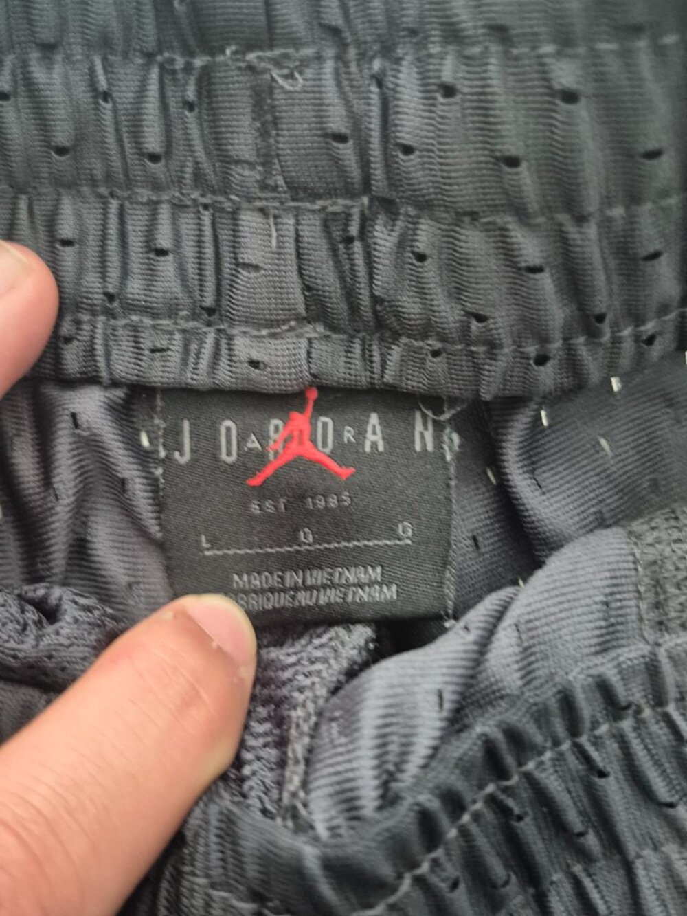 Nike Air Jordan Basketball Shorts Grey & Black - Picture 2 of 3